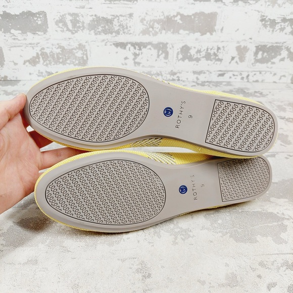 NEW Rothy's The Flat Lemon Stripe Slip On Round Toe Ballet Shoes W631 - Picture 6 of 8
